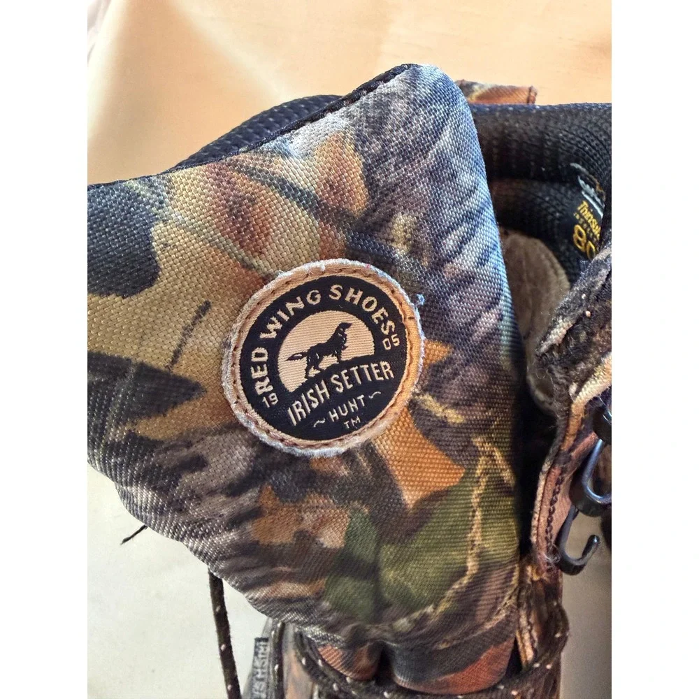 Irish Setter Red Wing Hunting Boots Mens 10.5D Camo 800g Thinsulate 3859 Rugged